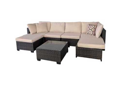 MaxxGarden 88672 Loungeset 6 persoons wicker