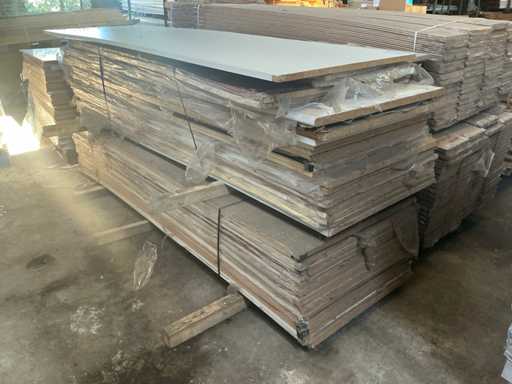 Lot de divers matériaux en feuille de bois