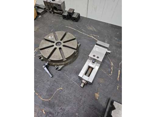   Rotary table with machine vice
