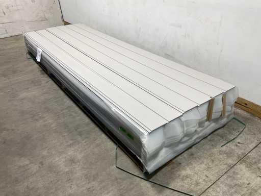 Bande de façade en cèdre - Classe feu A2 - Gris platine - 360x18,6x1,2 cm (143x)