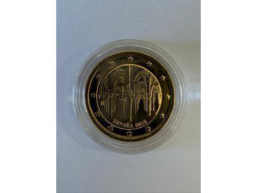 2 euro placată cu aur Spania 2010