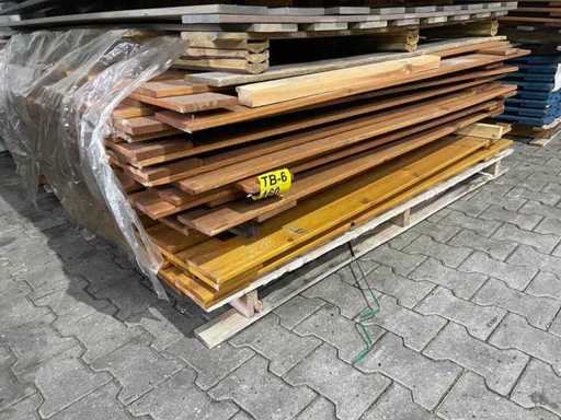 Pallet Fence Parts Brown Coated 180x180cm (9x)