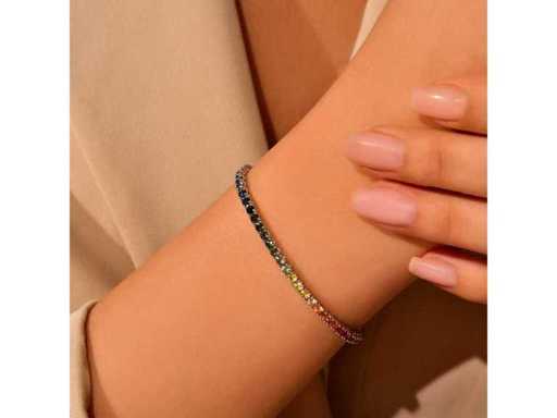 Luxe natuurlijke meerkleurige saffierarmband 6,05 karaat