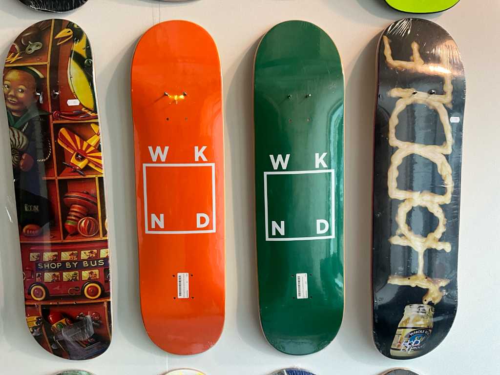 14 diverse skateboards