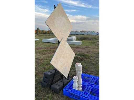 40 natural stone slabs made of marble – 80 × 80 cm, 18 mm thick