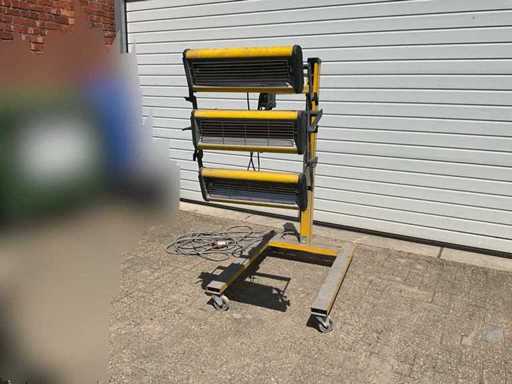 Trisk E/S 2 Curemaster Super mobiele 3-kops infrarood lakdroger - functioneel