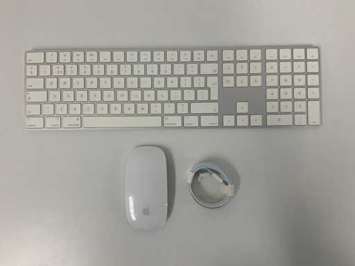 Apple - Magic QWERTY Keyboard with Numeric Keypad & Magic Mouse
