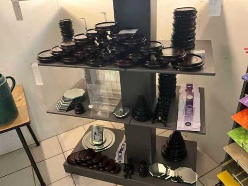 Batch of various pedestals/ uprights photo frame holders