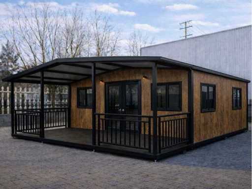 2026 Rhino-Houses 36.5 m2 2 bedrooms, bathroom and kitchen Mobile living unit / Tiny house with awning / balcony