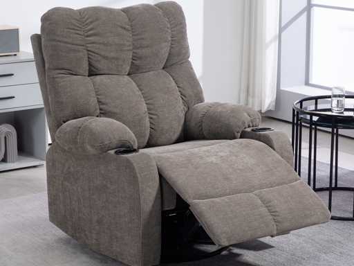 Fauteuil inclinable avec pieds repos - tissu