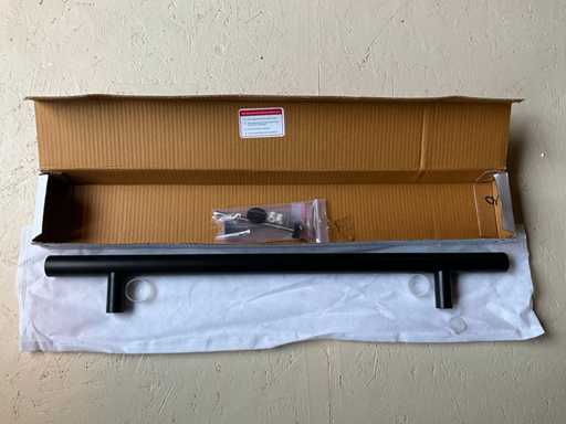 Door handle stainless steel black coated 700mm