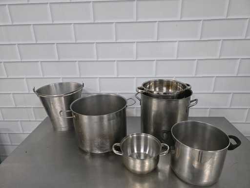 Poêle en acier inoxydable (6x)