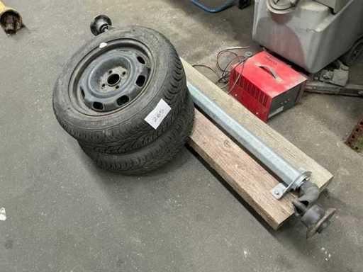 Alko as met 2 banden op velg