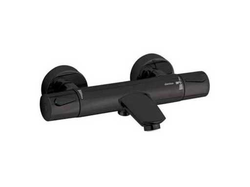 Damixa - Silhouette 745006100 - Termostato da bagno con giunzioni a S nero opaco