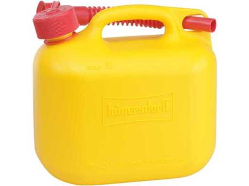 5 L Jerrydosen und 1 L Messbecher.
