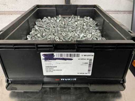 Würth 23.72 kg BZK Bout M8 x 20 in stapelbare bak