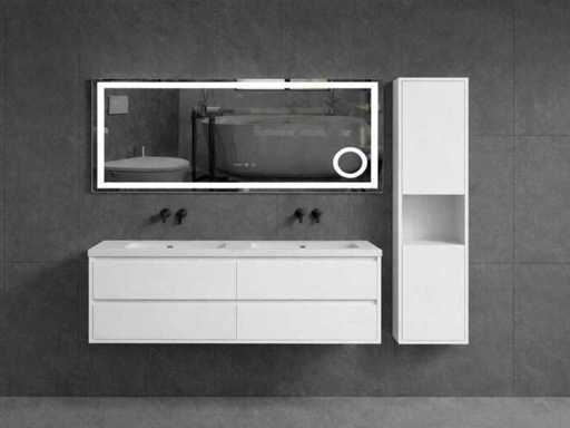 Set di mobili da bagno Mawialux 120cm con mobile da parete - bianco opaco