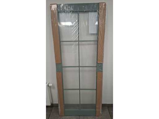 PORTE VITRÉE - JEU COMPLET - FEUILLE D’ALUMINIUM FINIE VERT PASTEL