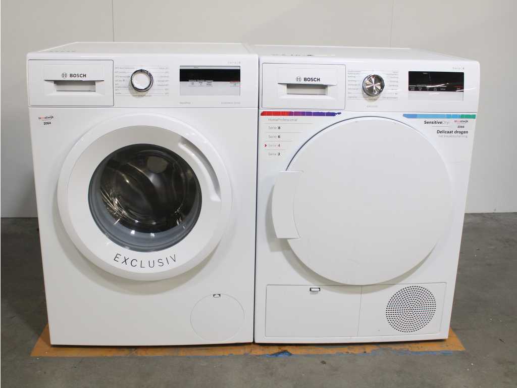 Bosch Series|4 AquaStop EcoSilence Drive Washing Machine & Bosch Series|4 Exclusiv Dryer