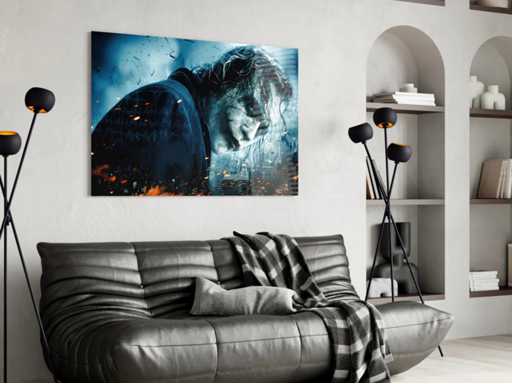 Joker Glass Print -110x70cm