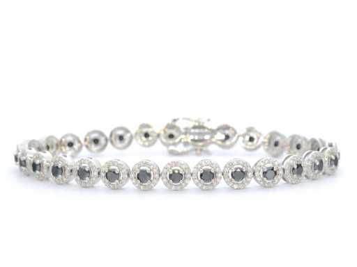 Witgouden armband met diamanten 5.80 carat
