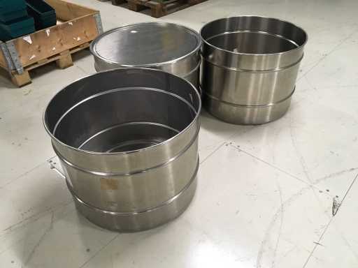 Roestvrijstalen trommels (3x)