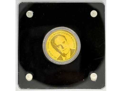 Gold 999 (1/1000 oz) – "Chancellor and President of the Republic of Austria – Kurt Waldheim" – Austria – 16 mm