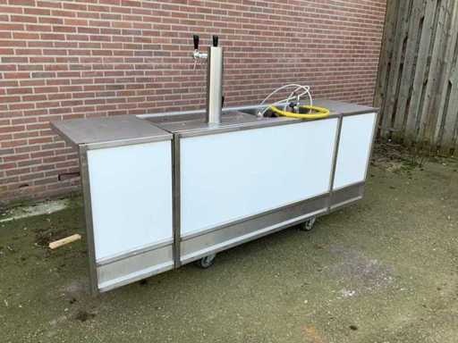 Installation mobile de robinets de bière 2,5 m