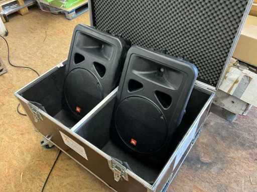 Custodia con 2 x JBL EON 1500 strong usato Case 110x77x55cm