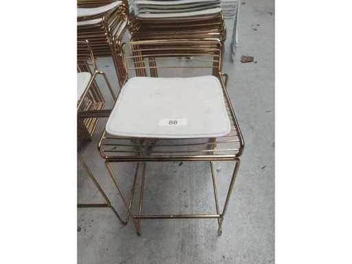 10x Barhocker Gold + Polster (10x)
