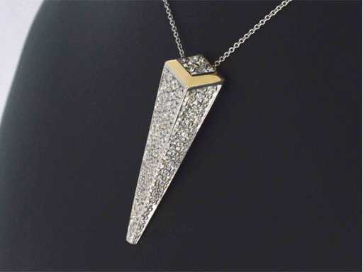 Pendentif de designer bicolore avec diamant de haute qualité