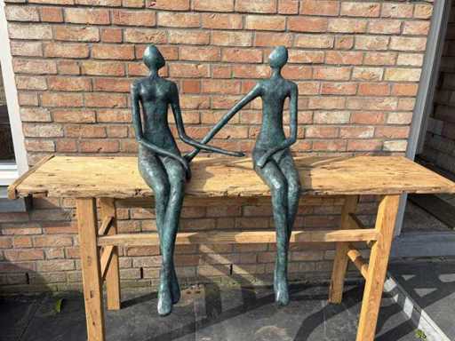 Sculpture love couple (2x)