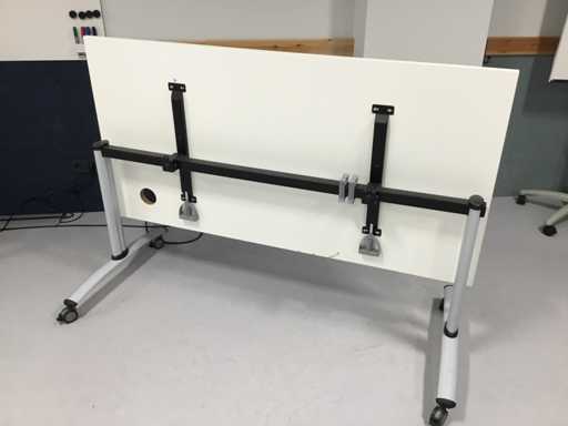 Mobile desk with cable hole (2x)