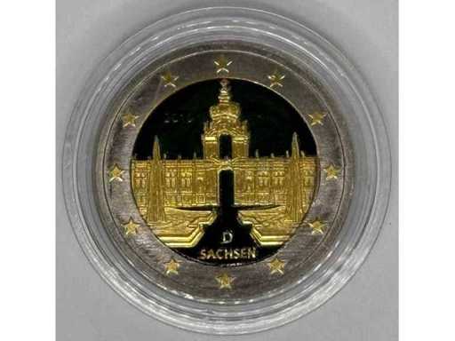 2 Euro "Dresden Zwinger" Colorized Commemorative Coin – Germany – 2016 – Bimetal