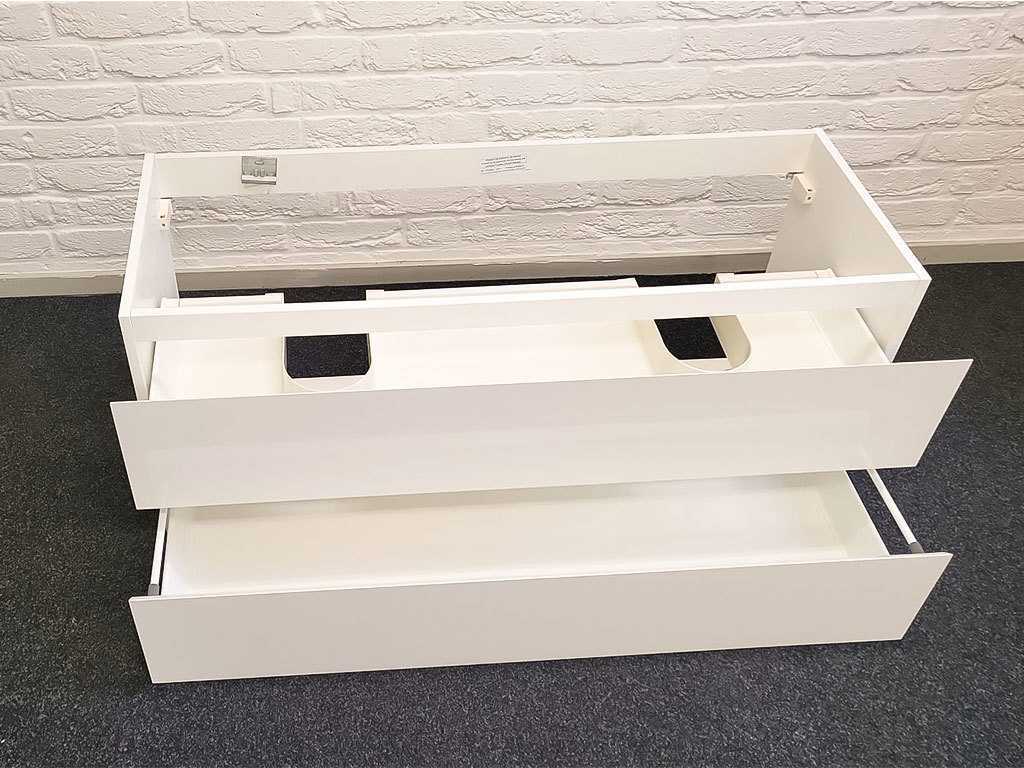 Badezimmerschrank - Waschbeckenunterschrank in WEIß