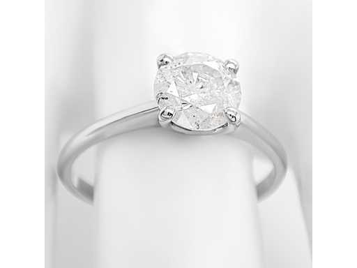 Anello in oro bianco 14 carati con 1,00 carati Diamante naturale