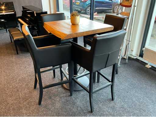 Tavolo da bar con 4 sgabelli da bar Bonnewits