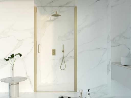 Douchedeur 80x200cm anti kalk Geborsteld Messing PVD (Goud)