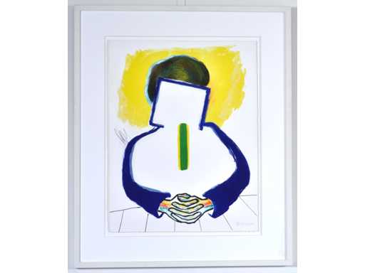 Roger Raveel - Méditation - lithographie