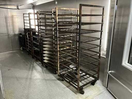 Oven drive-in trolley / shelf trolley (4x)