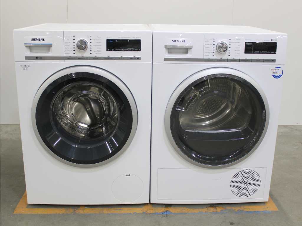 Siemens iQ700 iSensoric aquaStop Washer & Siemens iQ700 samoczyszczący skraplacz bestCollection Dryer