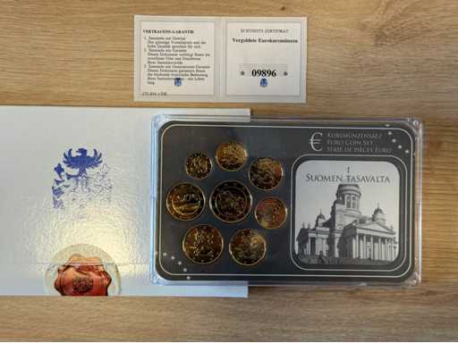 Euro Coinset Placat cu aur Finlanda