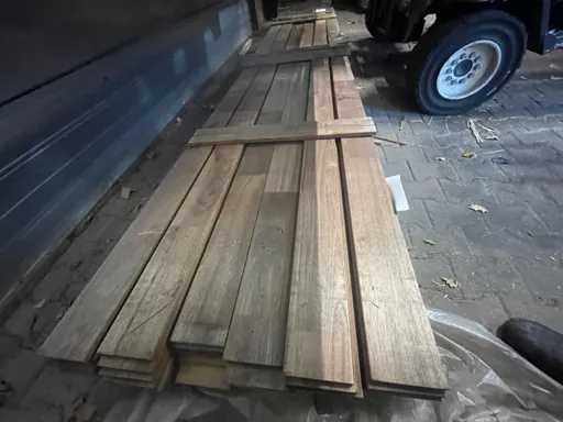 Guyana Ipé planks planed finger-jointed 5000x140x18mm (40x)