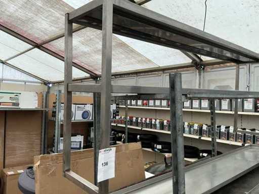 Tavolo di lavoro per fissazioni in acciaio inossidabile