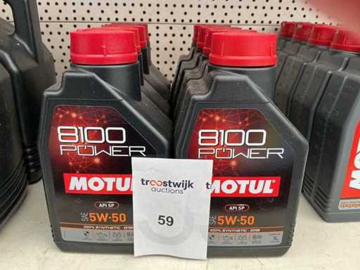 Motul inhoud 1 liter 5W-50 Synthetische Motor olie Smeermiddel (8x)