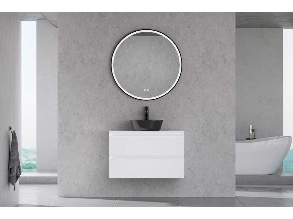 Karo - 64.0013 - Ensemble de meubles de salle de bain sans lavabo avec miroir LED.