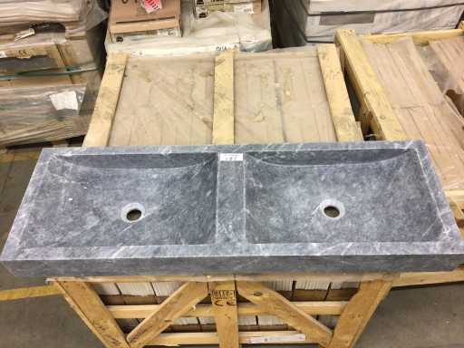 Lavabo in Marmo Pietra Naturale Nero 120x40 cm