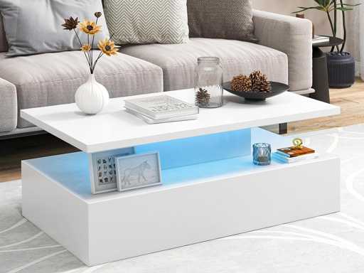 LED gelakte salontafel 20 lampen