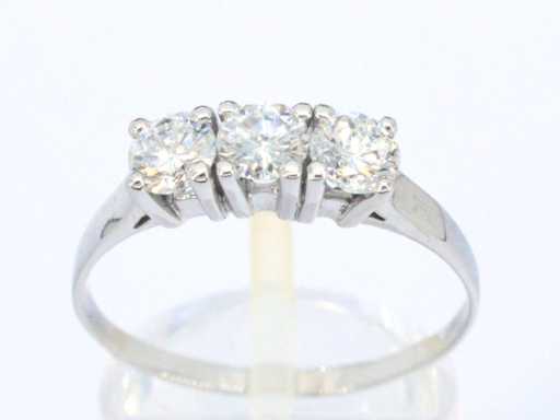 Bague trinitaire en or avec diamants