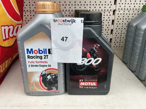 Mobil Fassung 1 Liter synthetisches Zweitaktöl Benzinzusatz (10x)